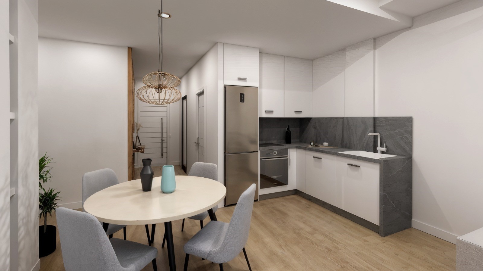 Cocina de diseño actual en el residencial de El Campello